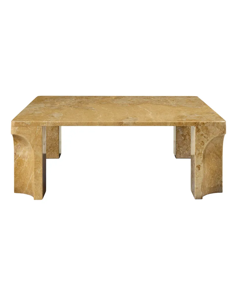Gubi Couchtisch Doric - Gelb - Marmor - Designer GamFratesi 