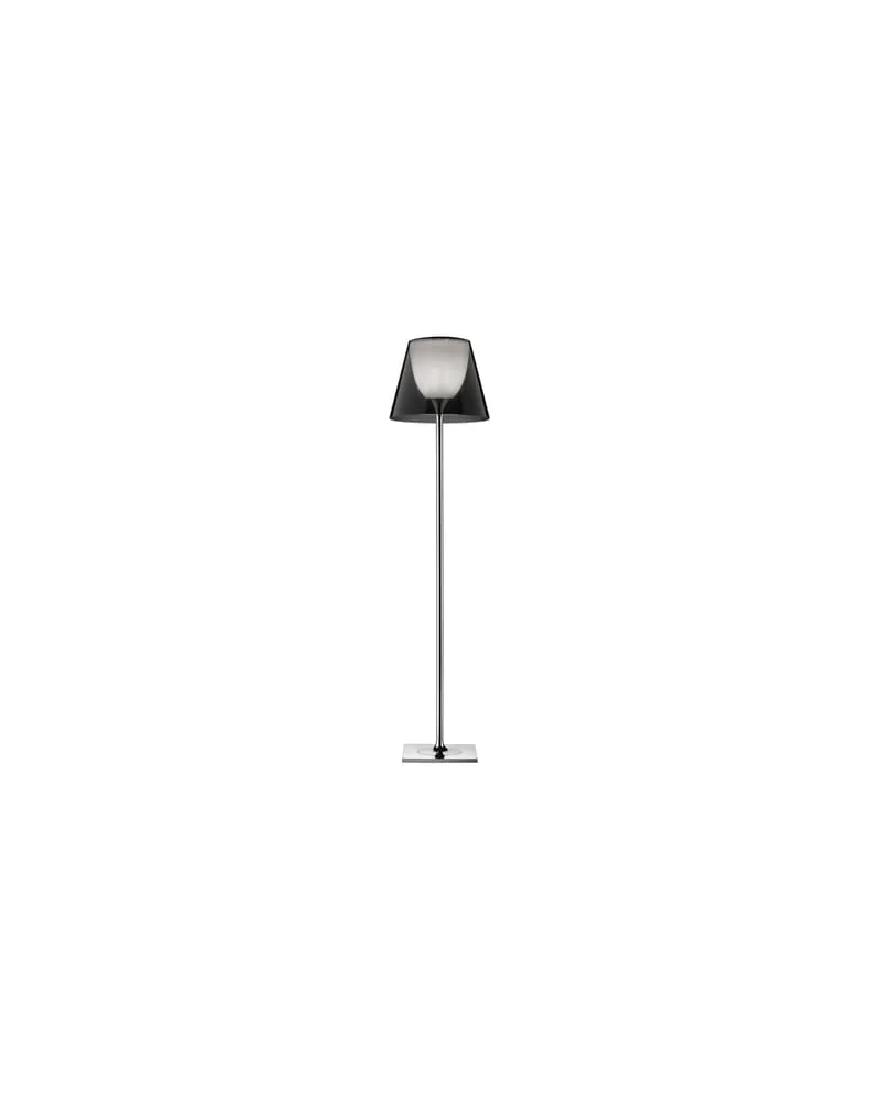 Flos Stehleuchte K Tribe - Grau - poliertes Aluminium - Designer Philippe Starck 