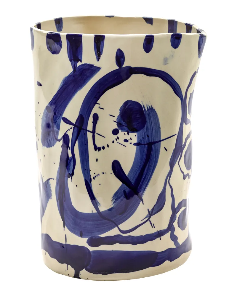 Serax Vase Sophia - Blau - emaillierter Sandstein - Designer Marie Michielssen 