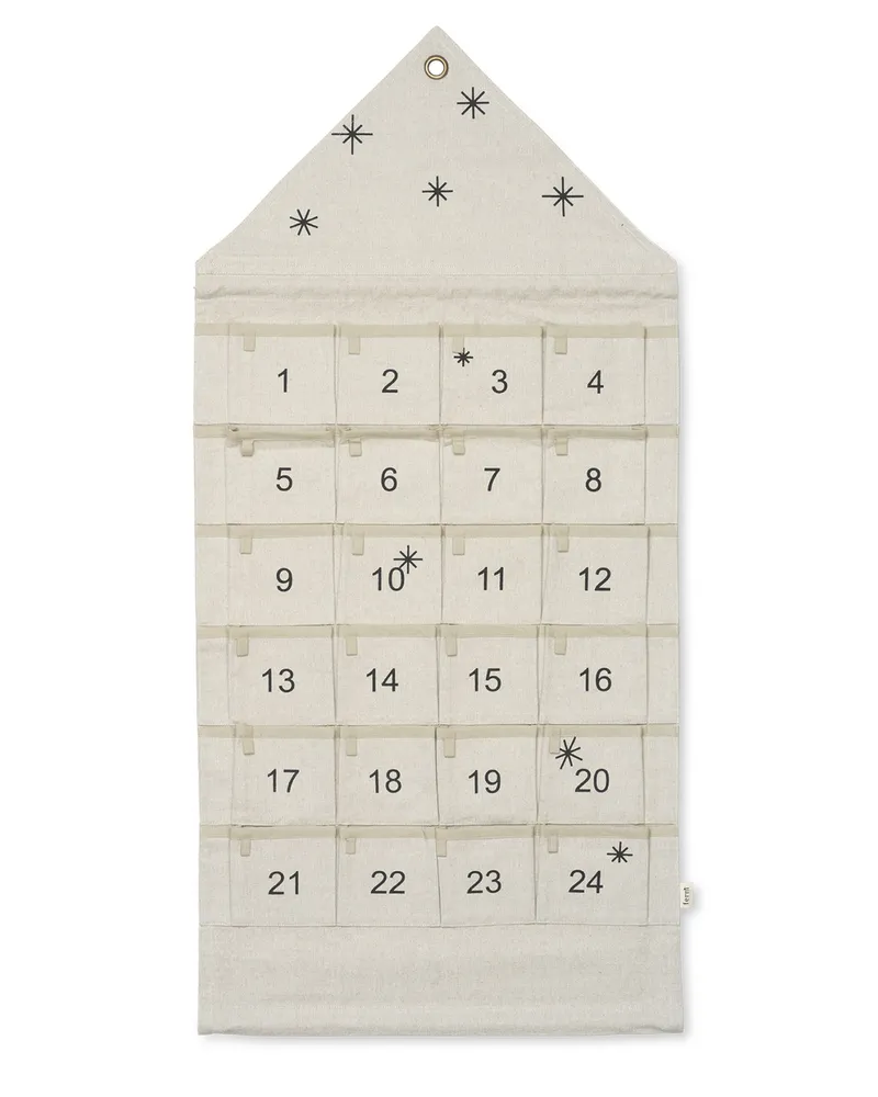 ferm LIVING Adventskalender Noël - Beige - Baumwolle - Designer Trine Andersen Beige