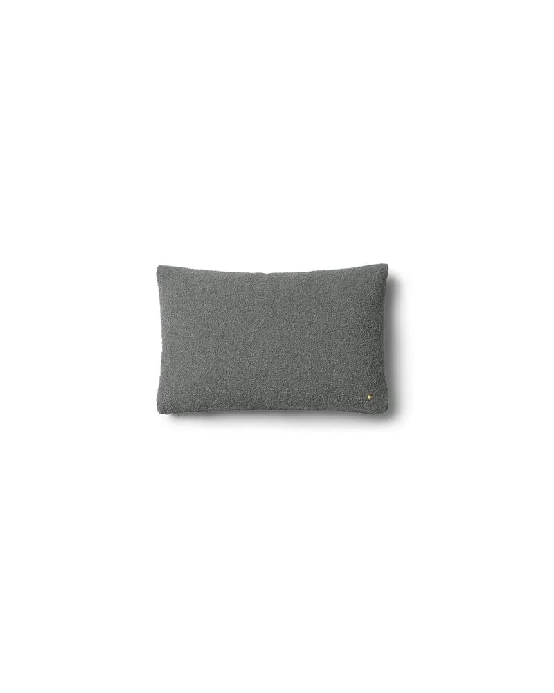 ferm LIVING Kissen Coussins - Grau - Lockige Wolle 