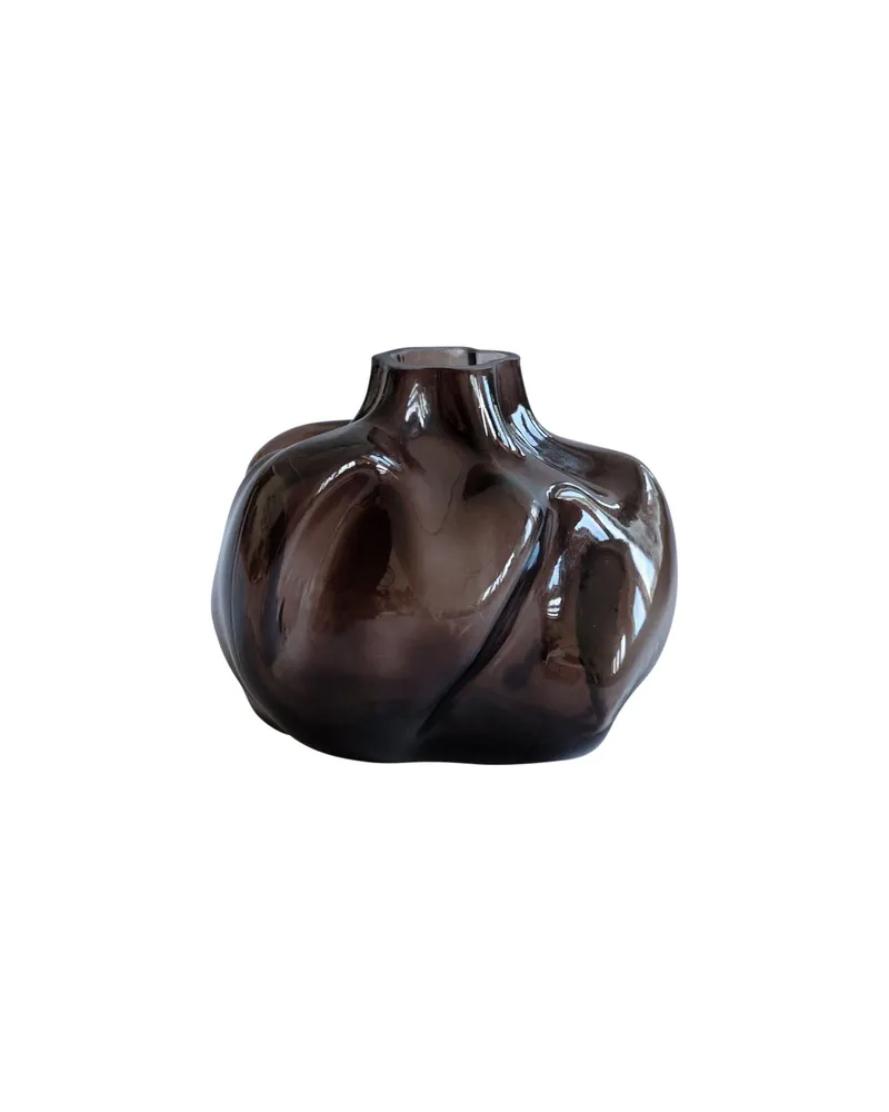 101 Copenhagen Vase Wabi - Braun - mundgeblasenes Glas - Designer Tommy Hyldahl 