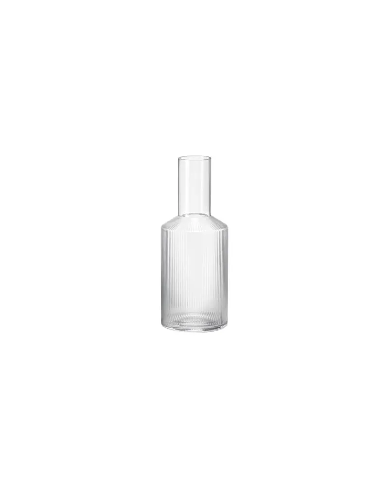 ferm LIVING Karaffe Ripple - Transparent - mundgeblasenes Glas - Designer Trine Andersen 
