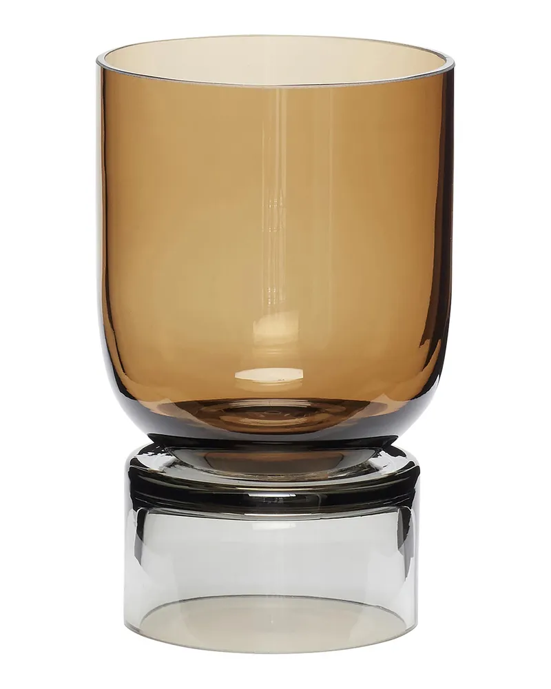 Hübsch Vase Stand - Braun - mundgeblasenes Glas 