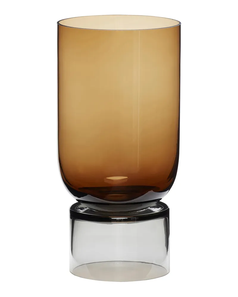 Hübsch Vase Stand - Braun - mundgeblasenes Glas 