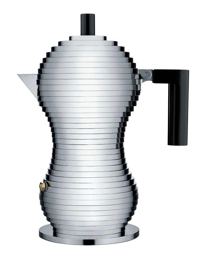 Alessi italienischer Kaffeebereiter Pulcina - Metall - Gussaluminium - Designer Michele de Lucchi 