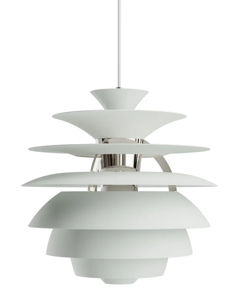 Louis Poulsen Pendelleuchte PH - Blau - Verchromtes Zink - Designer Poul Henningsen 