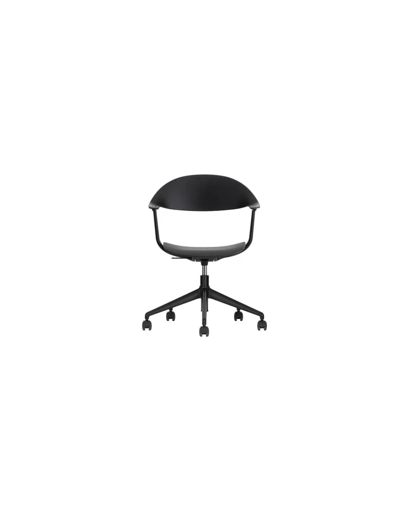 Vitra Sessel mit Rollen Mynt - Schwarz - Recyceltes Polypropylen - Designer Erwan Bouroullec 