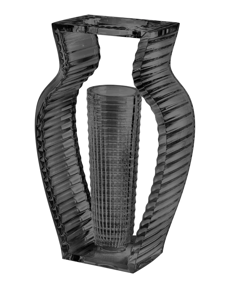 Kartell Vase Shine - Grau - PMMA - Designer Eugeni Quitllet 