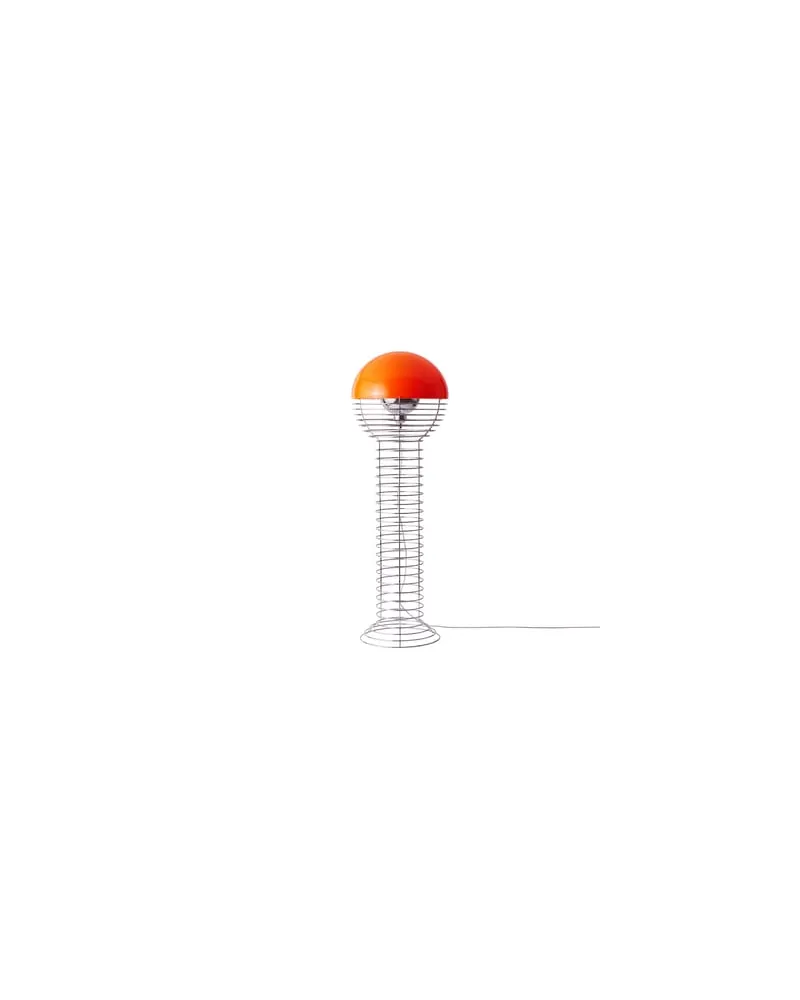 Verpan Stehleuchte Wire - Orange - verchromter Stahl - Designer Verner Panton 