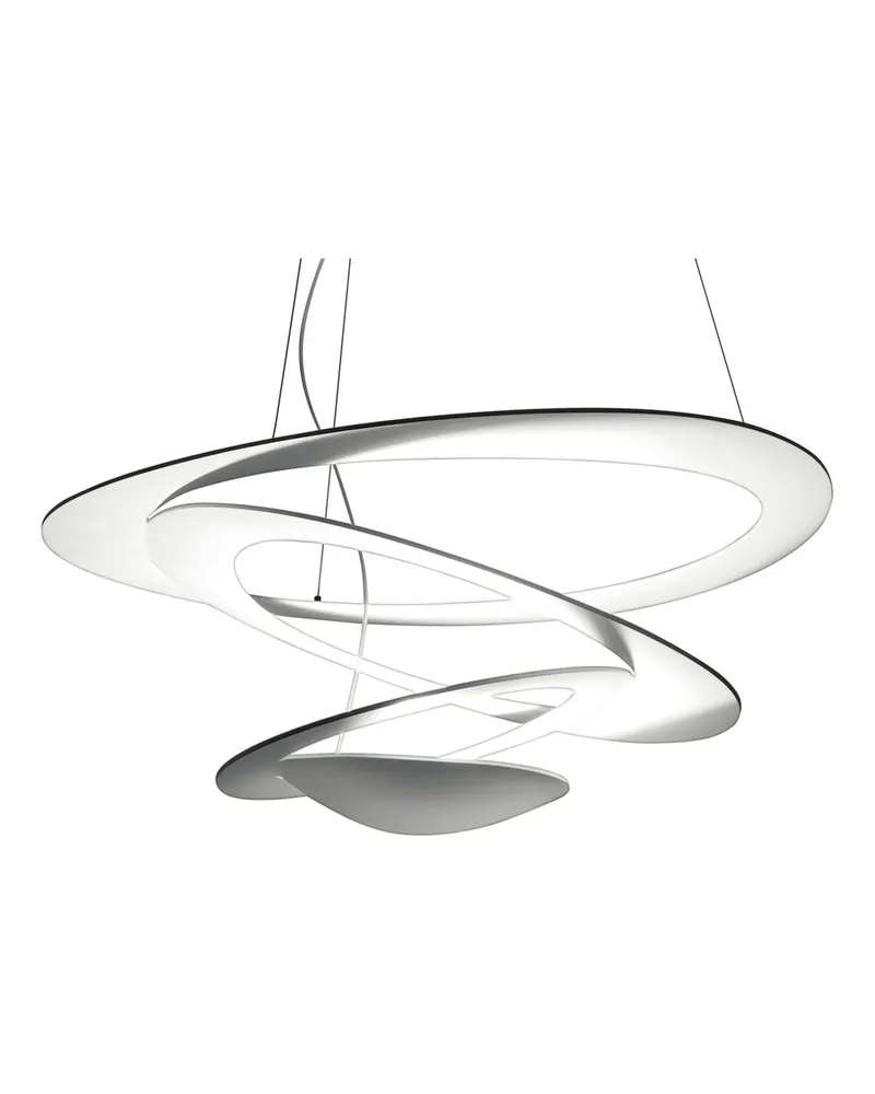 Artemide Pendelleuchte Pirce - Weiß - klarlackbeschichtetes Aluminium - Designer Giuseppe Maurizio Scutellà 