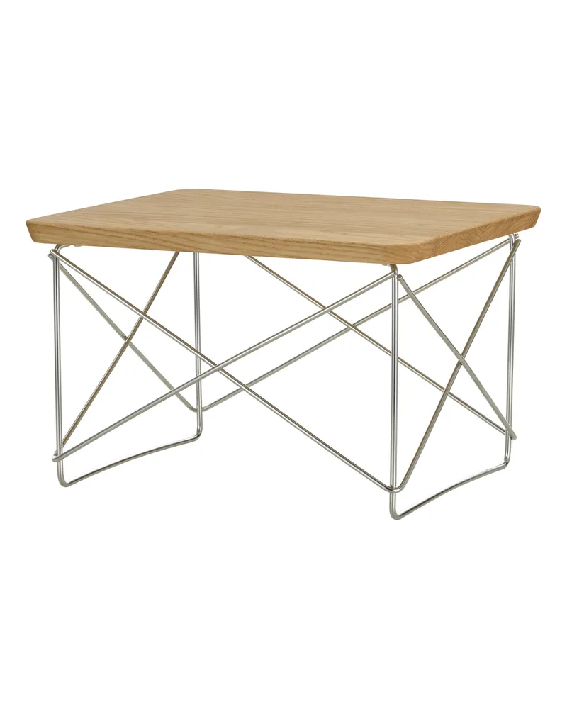 Vitra Beistelltisch Occasional Table LTR - Braun - Edelstahldraht - Designer Charles & Ray Eames 