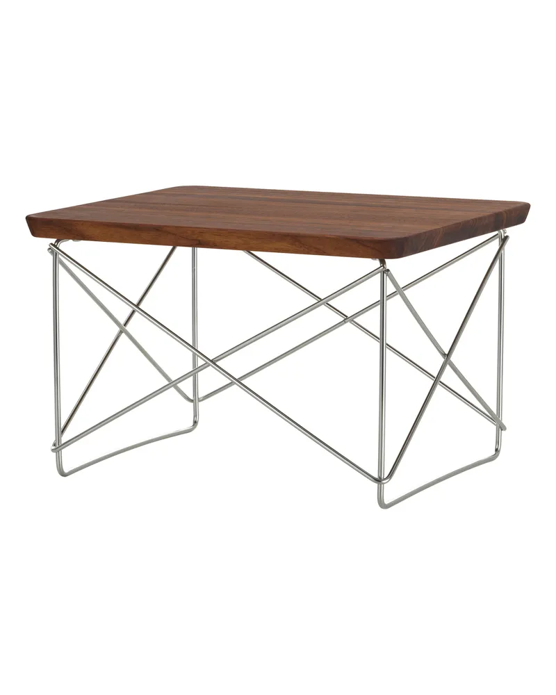 Vitra Beistelltisch Occasional Table LTR - Braun - Edelstahldraht - Designer Charles & Ray Eames 