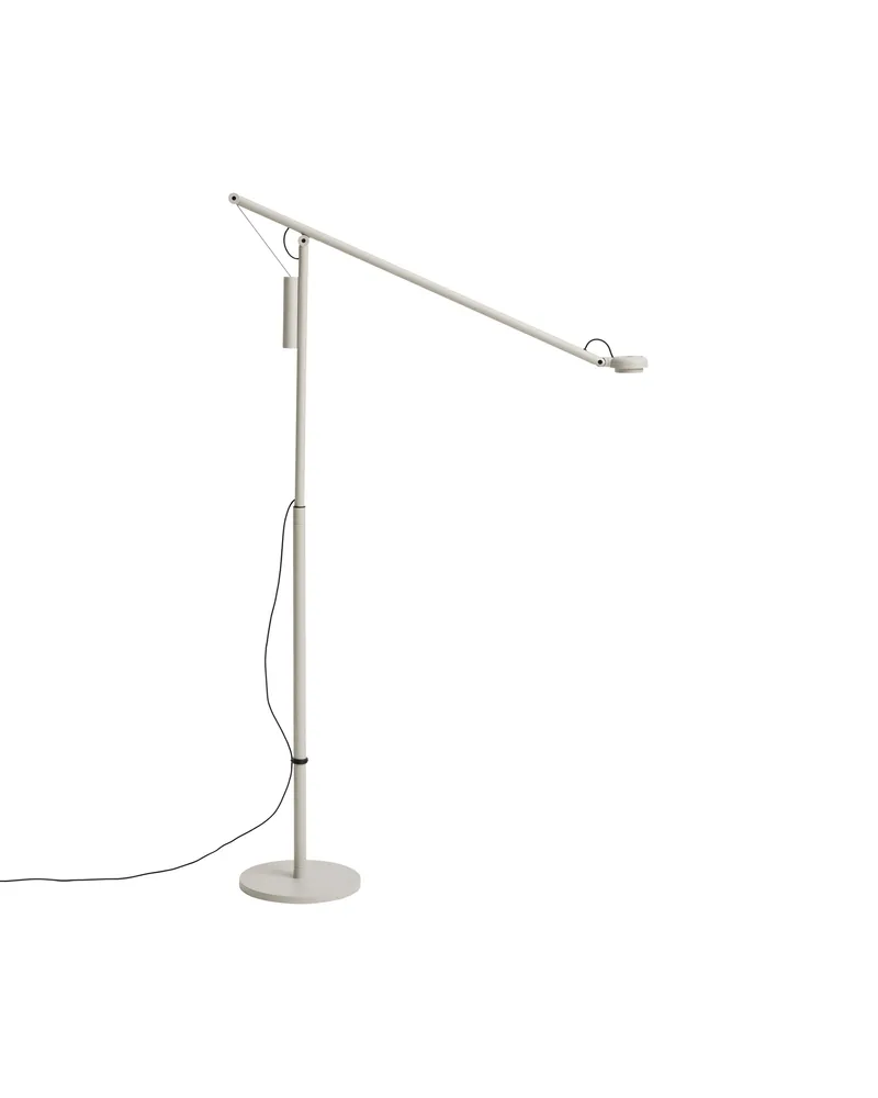 Hay Stehleuchte Fifty-Fifty - Grau - Thermolackiertes Aluminium - Designer Sam Weller 