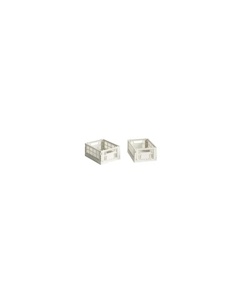 Hay Korb Colour Crate - Weiß - Recyceltes Polypropylen - Designer Hay Studio 