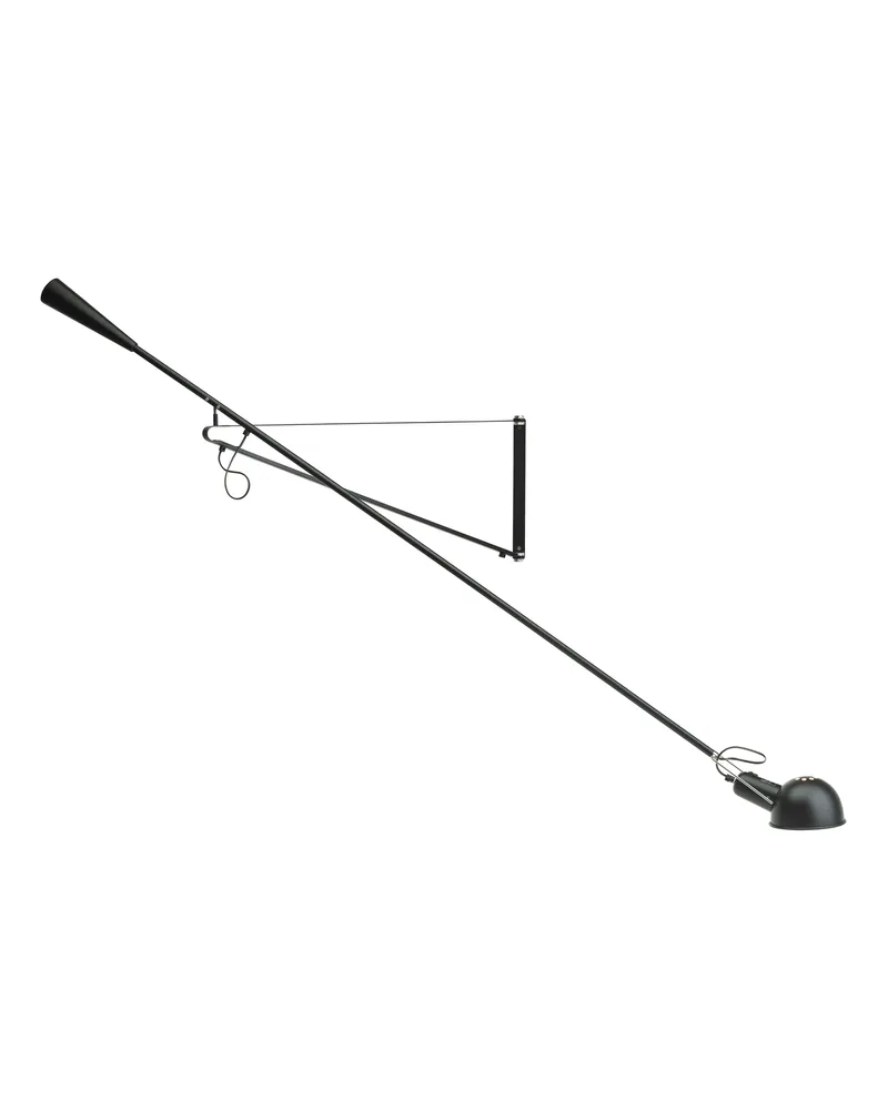 Flos Wandleuchte mit Stromkabel 265 - Schwarz - Gusseisen - Designer Paolo Rizzatto 