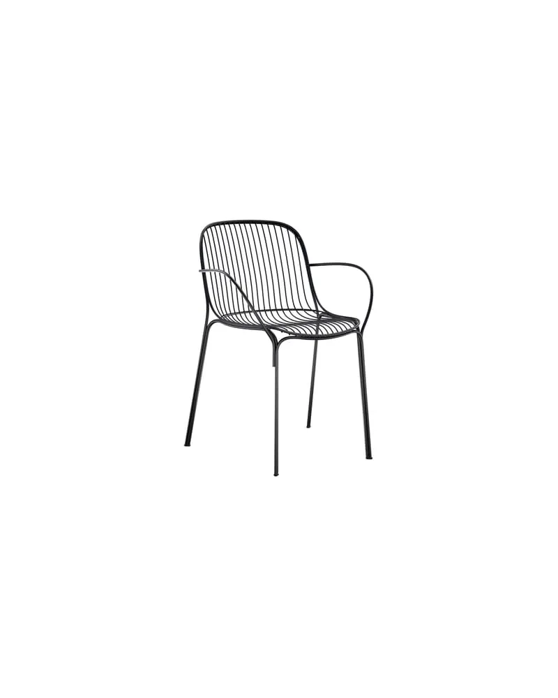 Kartell Sessel HiRay - Schwarz - bemalter galvanisierter Stahl - Designer Ludovica & Roberto Palomba 