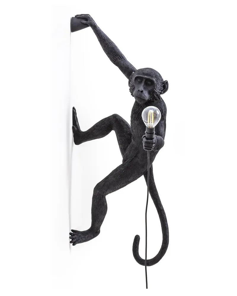 Seletti Outdoor-Wandleuchte mit Stecker Animaux - Schwarz - Harz - Designer Marcantonio 