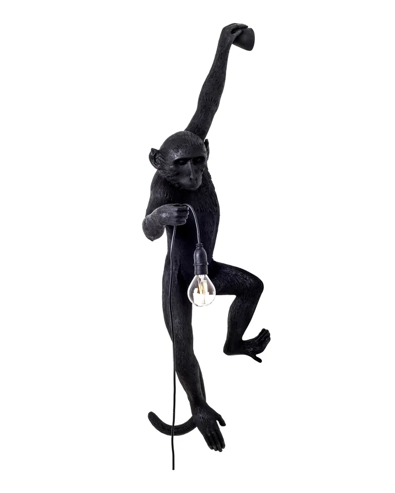 Seletti Outdoor-Wandleuchte mit Stecker Animaux - Schwarz - Harz - Designer Marcantonio 