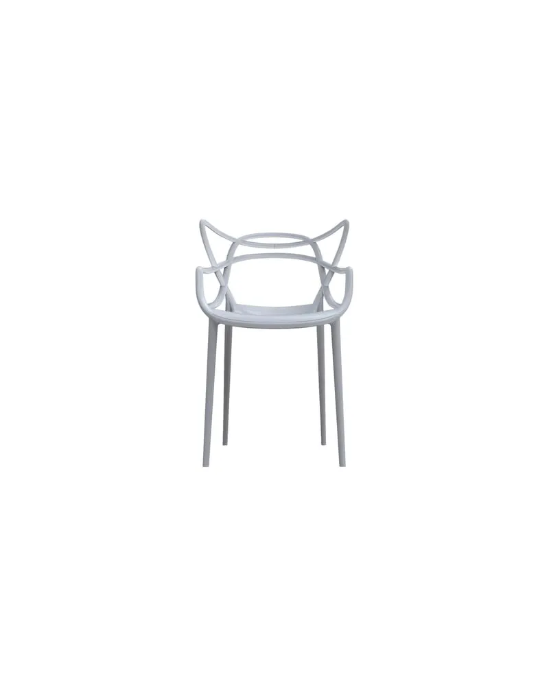 Kartell Stapelbarer Stuhl Masters - Grau - Recyceltes thermoplast. Technopolymer - Designer Philippe STARCK with Eugeni QUITLLET 