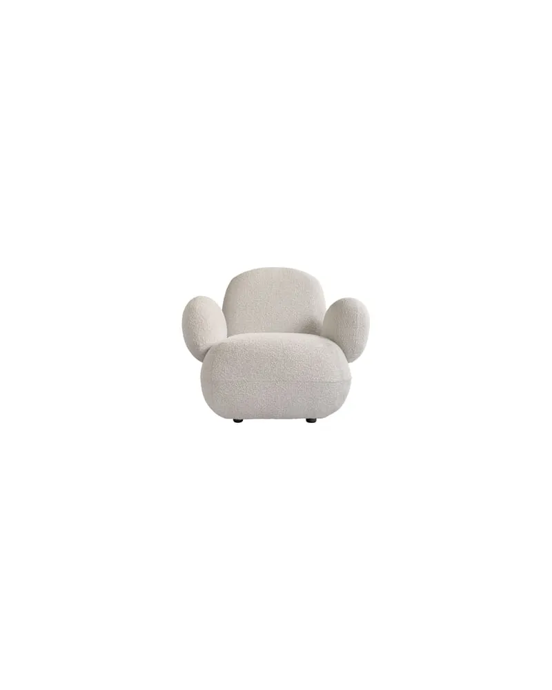 101 Copenhagen Gepolsterter Sessel Toe - Weiß - Schlingenpol - Designer Tommy Hyldahl 
