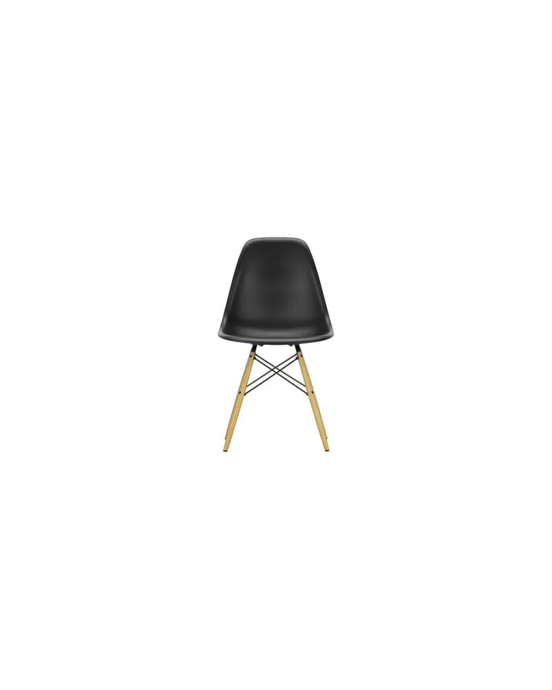 Vitra Stuhl Eames Plastic - Schwarz - Massivahorn - Designer Charles & Ray Eames 