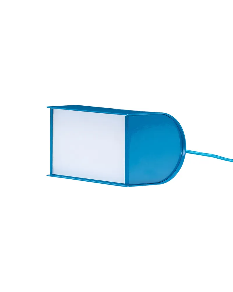 Hübsch Tischleuchte Book - Blau - Opalglas 