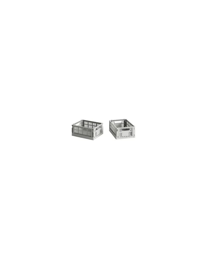 Hay Korb Colour Crate - Grau - Recyceltes Polypropylen - Designer Hay Studio 