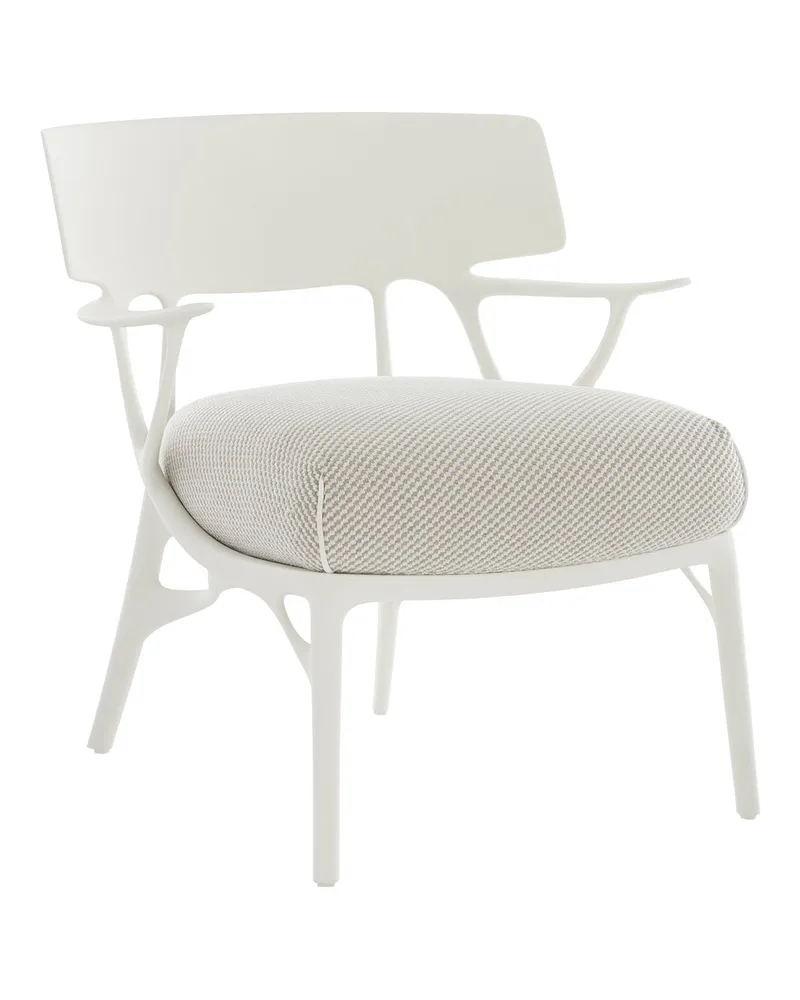 Kartell Gepolsterter Sessel A. I - Grau - Recycelter expandierter Polyurethanschaum - Designer Philippe Starck 