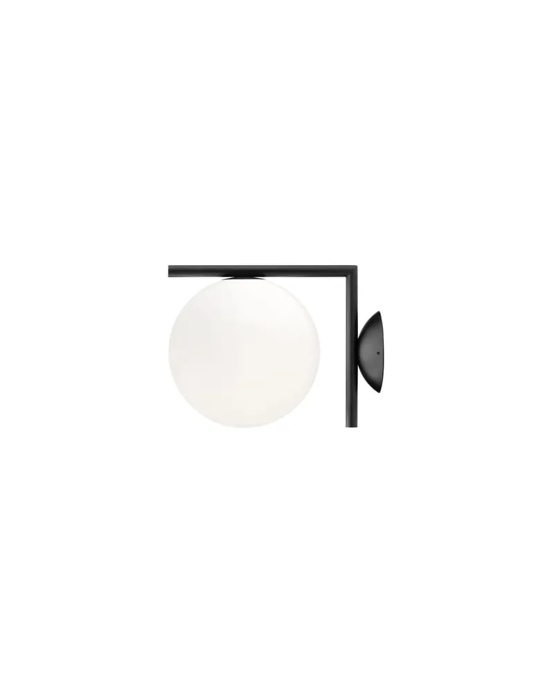 Flos Wandleuchte IC - Schwarz - gefirnister Stahl - Designer Michael Anastassiades 