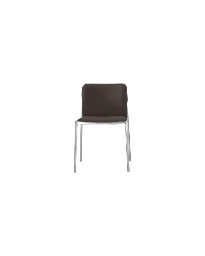 Kartell Stapelbarer Stuhl Audrey - Braun - Gewebe - Designer Piero Lissoni 