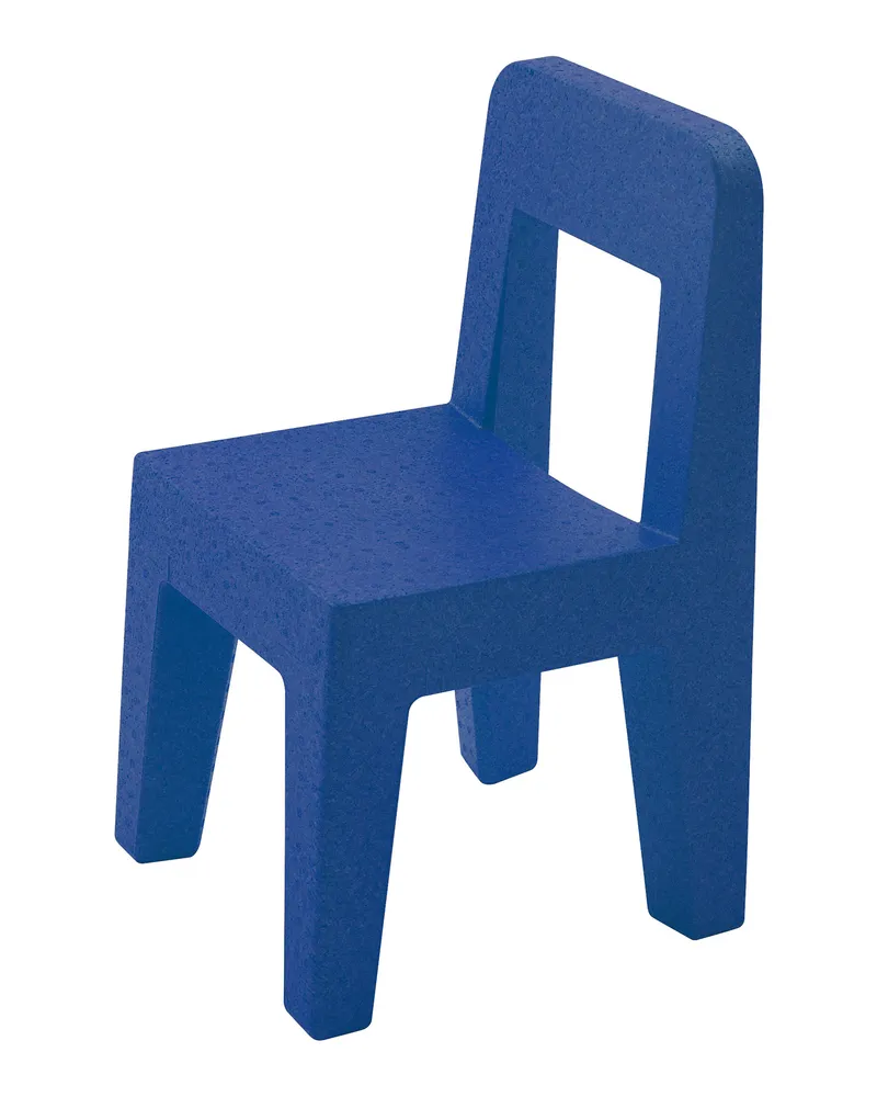 Magis Kinderstuhl - Blau - geschäumtes Polypropylen - Designer Enzo Mari 