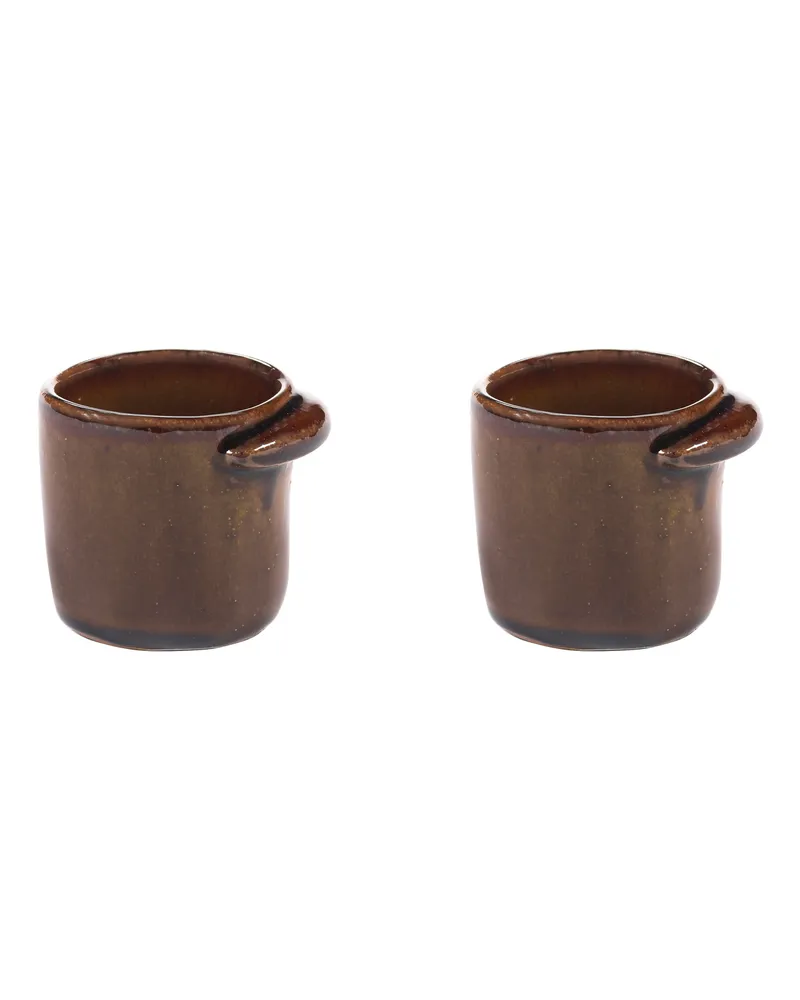 Serax Espressotasse Out of line - Braun - emaillierter Sandstein - Designer Uncharted 