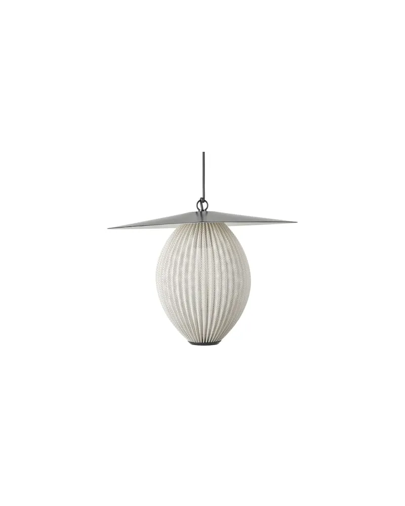 Gubi Outdoor-Hängelampe Satellite - Beige - Thermolackiertes Aluminium - Designer Mathieu Matégot 