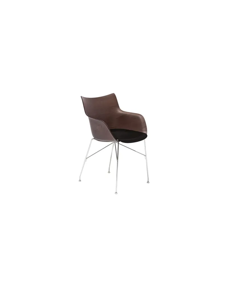 Kartell Sessel Smart Wood - Holz natur - Dunkel gebeiztes Eschensperrholz geformt - Designer Philippe Starck 