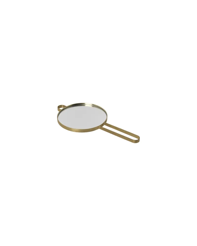 ferm LIVING Hand-Spiegel Poise - Metall - Massives Messing - Designer Trine Andersen 