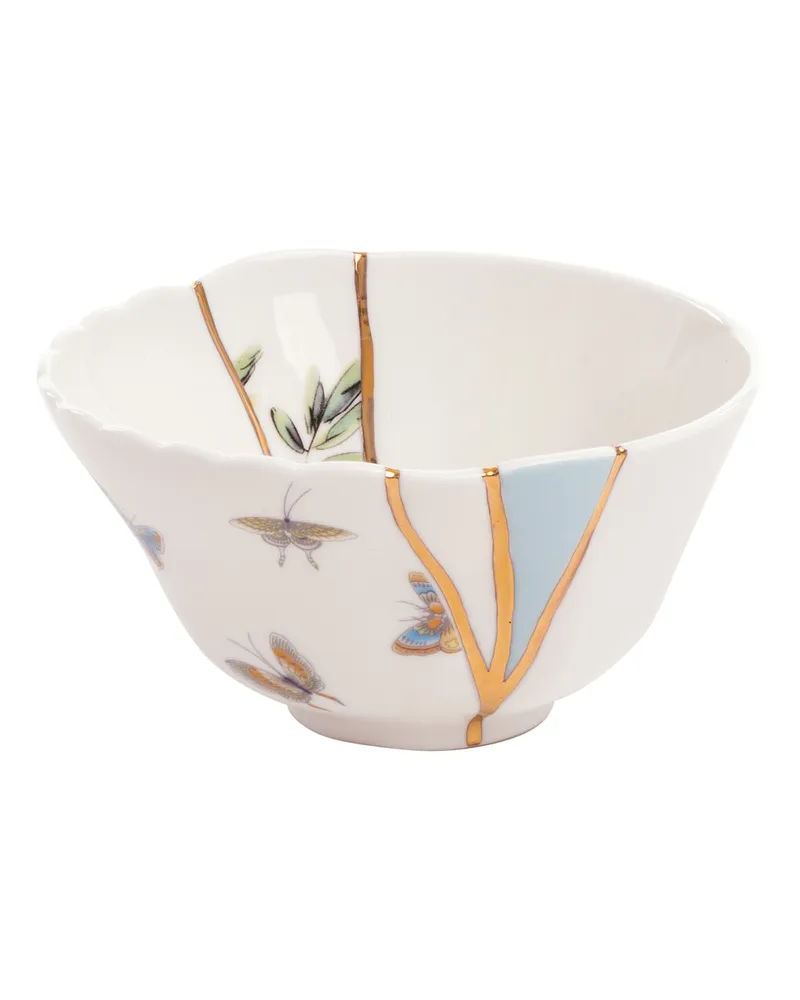 Seletti Schale Kintsugi - Weiß - Gold - Designer Marcantonio 