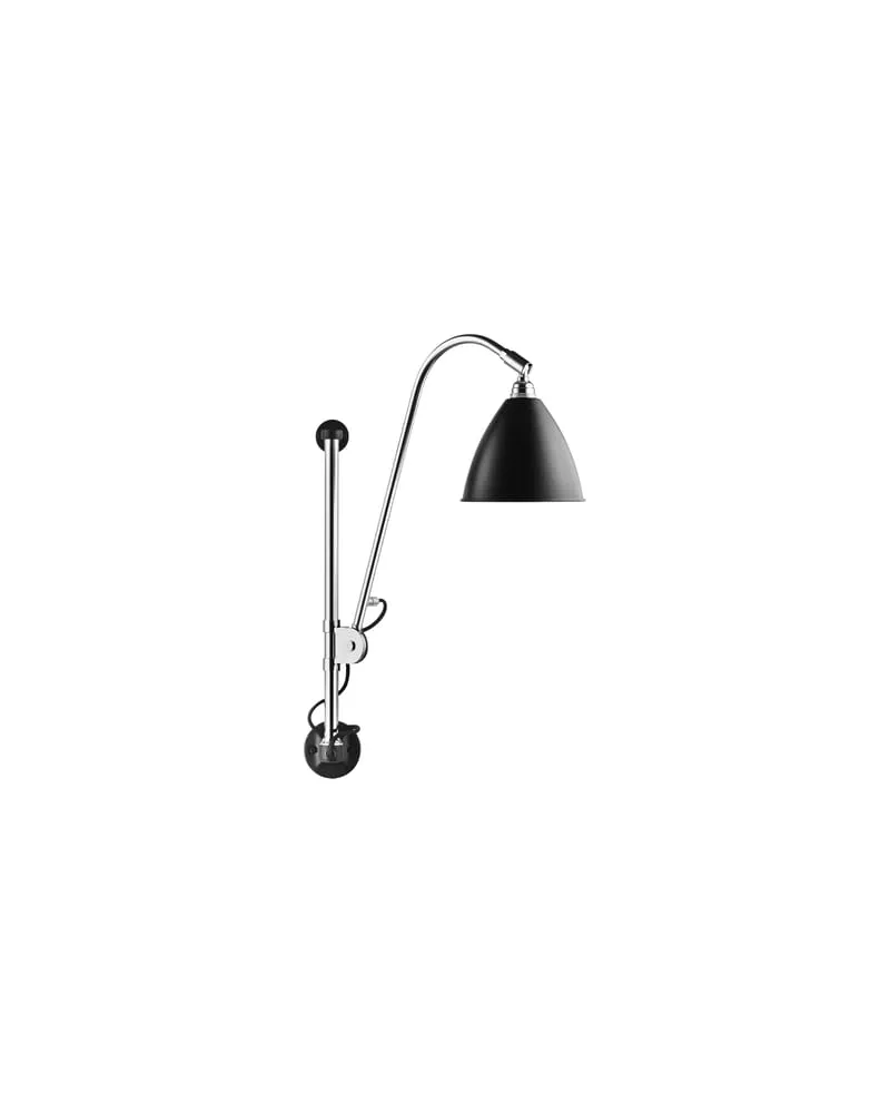 Gubi Wandleuchte Bestlite - Schwarz - verchromtes Metall - Designer Robert Dudley Best 