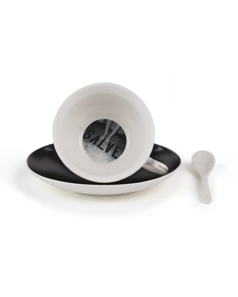 Seletti Teetasse Guiltless - Schwarz - Feines Porzellan - Designer Lady Tarin 