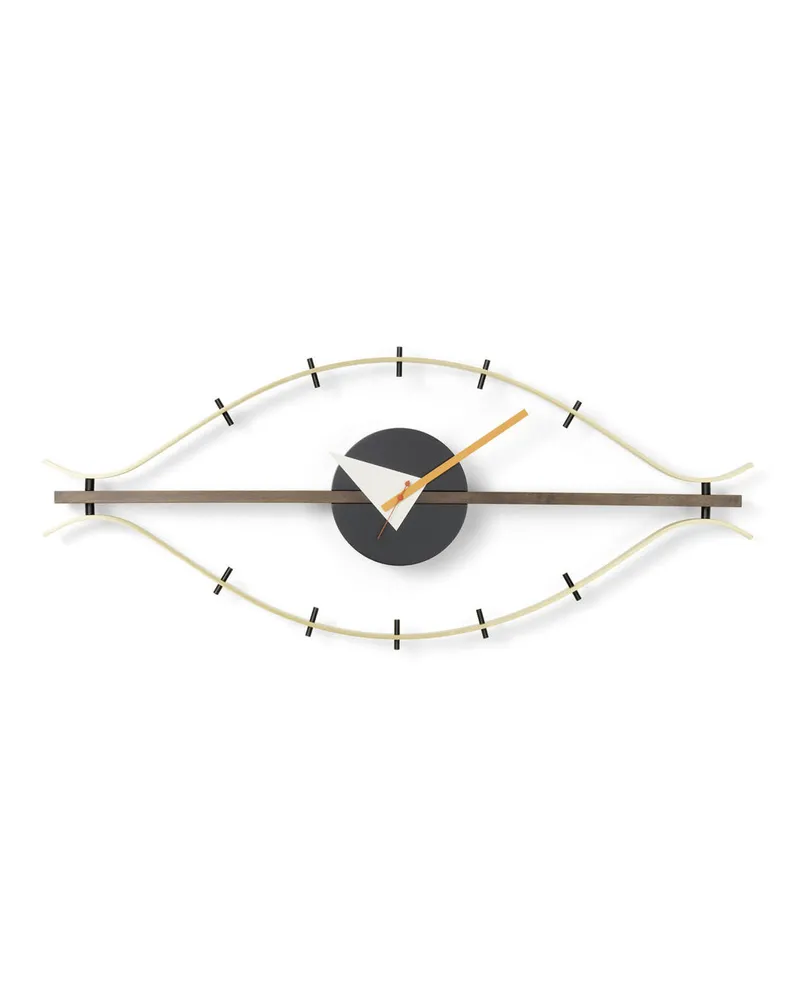 Vitra Uhr Nelson Clock - Metall - Nussbaum massiv - Designer George Nelson 