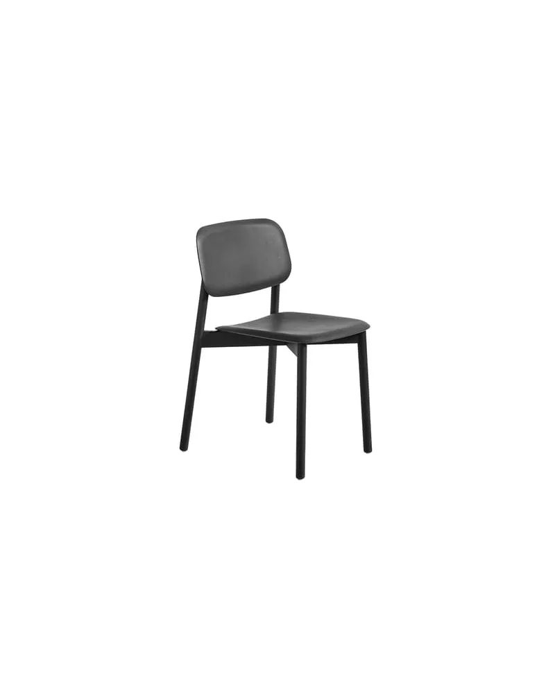 Hay Stapelbarer Stuhl Soft Edge - Schwarz - Getöntes Eichenholz - Designer Iskos-Berlin 
