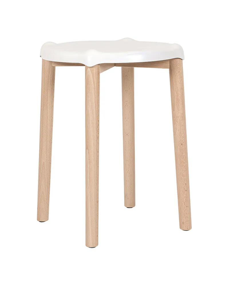 Alessi Hocker Poêle Collection - Weiß - Epoxidharzbeschichteter Stahl - Designer Philippe Starck 