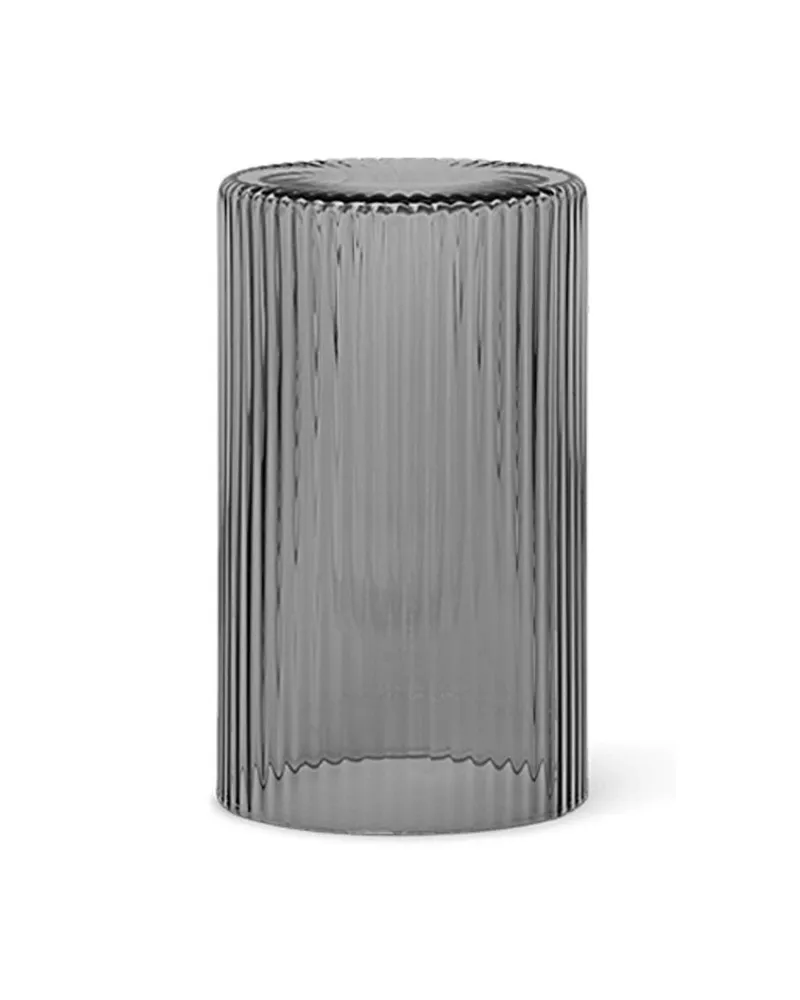ferm LIVING Glas Ripple - Grau - mundgeblasenes Glas - Designer Trine Andersen 