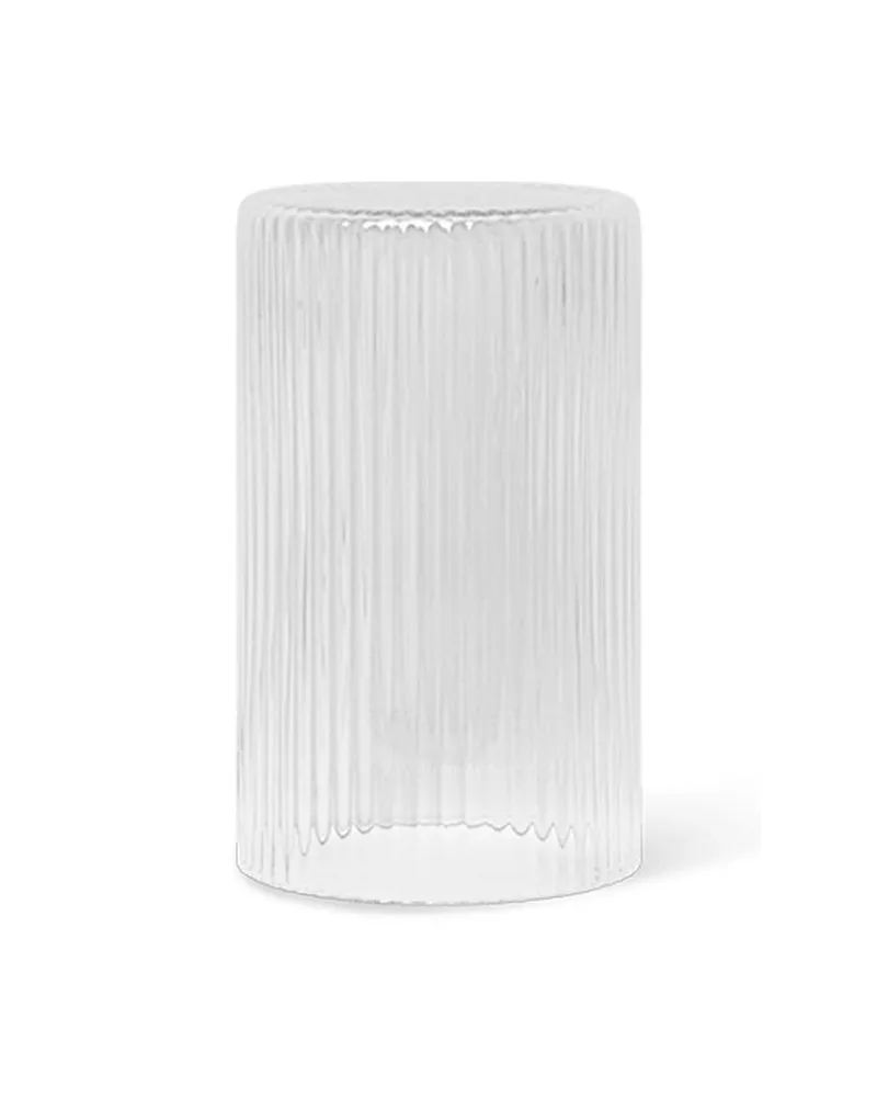 ferm LIVING Glas Ripple - Grau - mundgeblasenes Glas - Designer Trine Andersen 