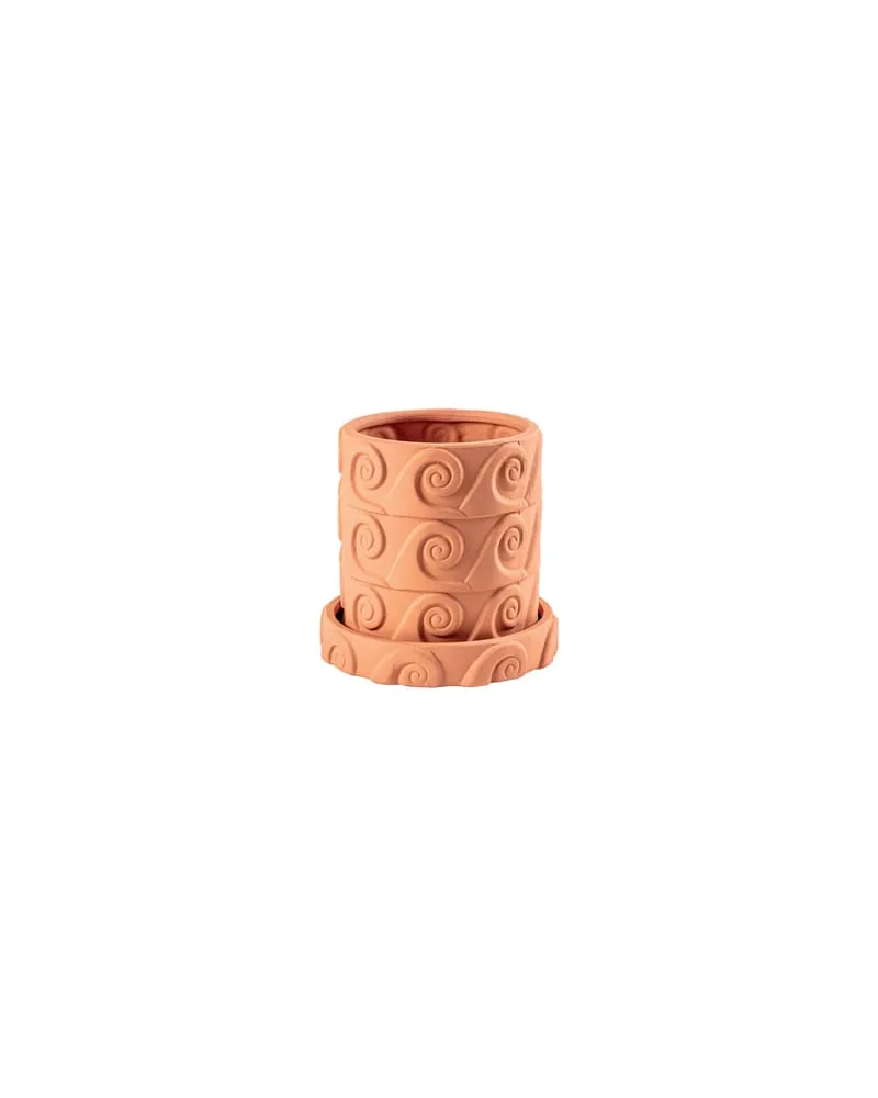 Seletti Blumentopf Magna Graecia - Orange - Terrakotta - Designer Antonio Aricò 