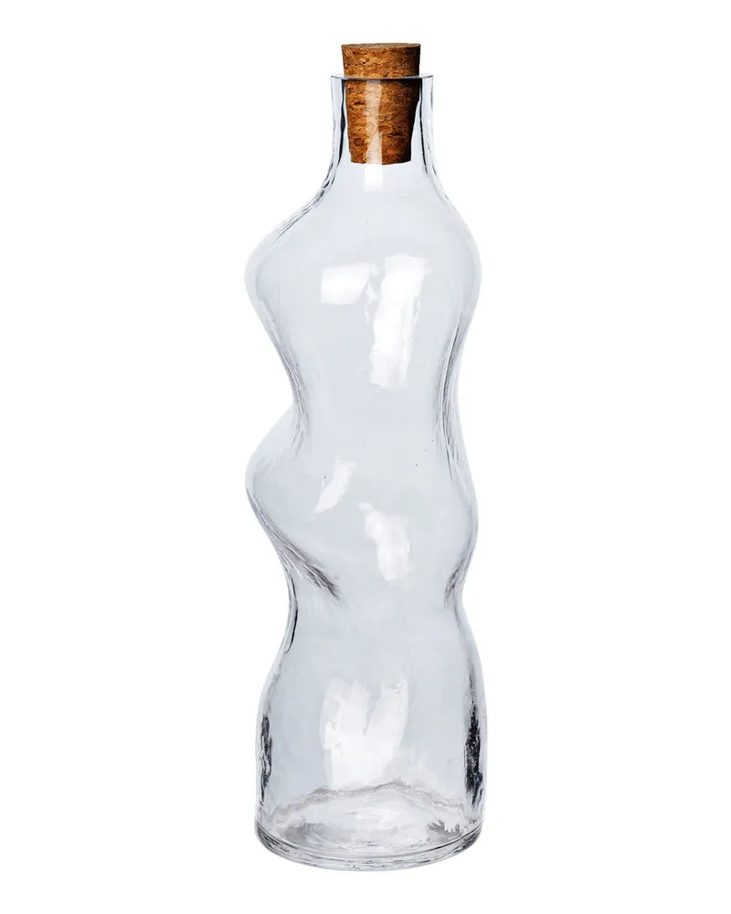 ferm LIVING Karaffe Dimple - Transparent - Kork - Designer Trine Andersen 