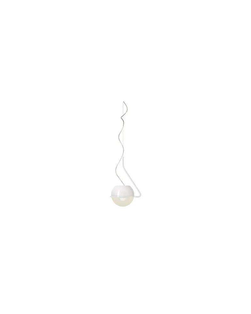 Foscarini Pendelleuchte Tonda - Weiß - Mundgeblasenes Opalin-Glas - Designer Ferruccio Laviani 