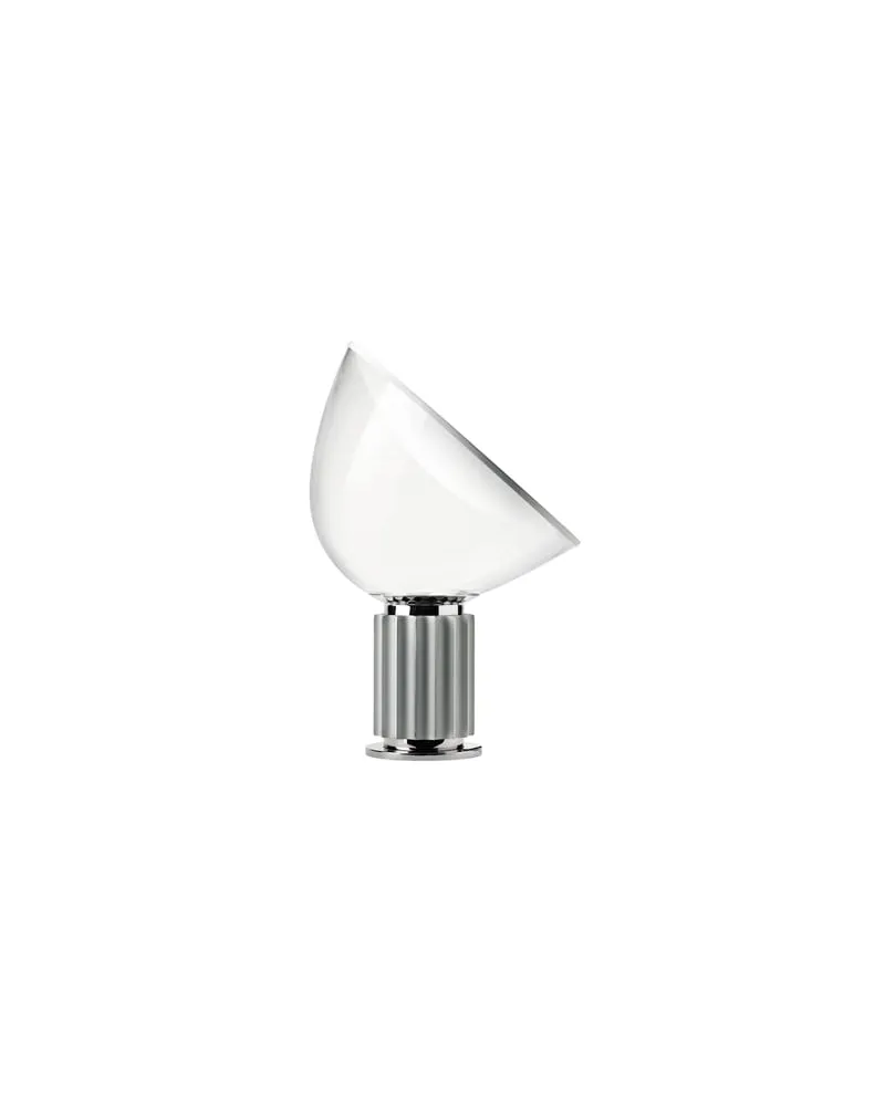 Flos Tischleuchte Taccia - Silber - mundgeblasenes Glas - Designer Pier Giacomo Castiglioni 