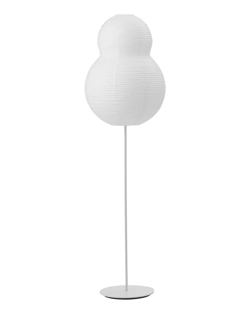 Normann Copenhagen Stehleuchte Puff - Weiß - Reispapier - Designer Saskia Huebner 