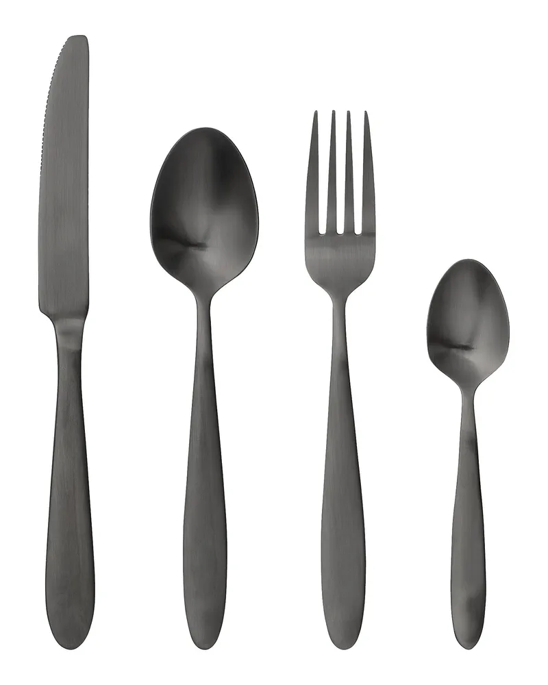 Bloomingville Besteck Set Set de couverts - Schwarz - rostfreier Stahl 